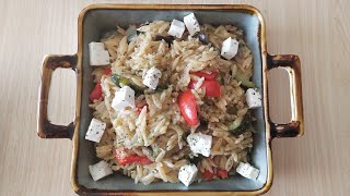 One pot Vegetable Greek Kritharakiorzo Instant pot vegetarian recipes [upl. by Suissac]