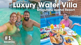 Maldives Luxury Resort Tour  Pool Water Villa  Dhigufaru Island Resort [upl. by Nochur]