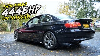 THE HOME BUILT TWIN TURBO 444BHP 330D RUNNING NOS RETURNS [upl. by Yllet]