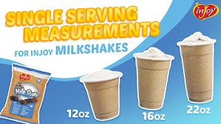 Single Serving Measurements for inJoy Milk Shakes for 12 oz 16 oz 22 oz [upl. by Dott]