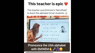 PRONOUNCE THE ALPHABET🔤 with EMINEM Which letter isnt British ❌️🇬🇧learnenglish englishaccent [upl. by Turpin]