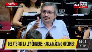 🗣 quotDecían que era imposible tomar deuda y la tomaronquot  Máximo Kirchner diputado UP [upl. by Flss500]