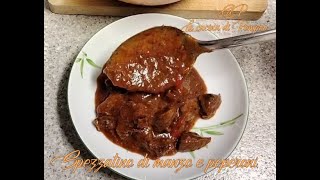 SPEZZATINO CON I PEPERONI recipecooking cucinaitalianaasmr [upl. by Nalat305]