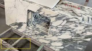 Natural Statuario White marble bathroom vanity tops [upl. by Notgnilra]