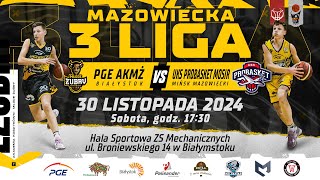 PGE AK Młode Żubry Białystok vs UKS Probasket MOSiR Mińsk Mazowiecki [upl. by Llenrup976]