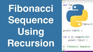 Fibonacci Sequence Using Recursion  Python Example [upl. by Selia]