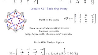 Visual Group Theory Lecture 71 Basic ring theory [upl. by Delwyn]