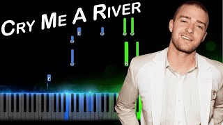 Justin Timberlake  Cry Me A River Piano Tutorial [upl. by Anaihsat]