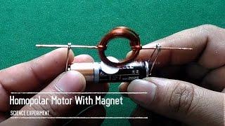 Homopolar Motor With Magnet Simple Science Experiment [upl. by Romeon61]