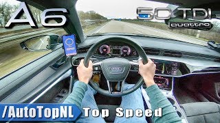 2019 AUDI A6 50 TDI 30 V6 AUTOBAHN POV 264kmh TOP SPEED by AutoTopNL [upl. by Derrik]