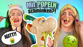 WIE EKELHAFT IST DAS 🤢 Popel Makeup Challenge mit Isabell amp Paula [upl. by Reerg530]