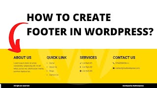 How to create footer in wordpress  Elementor page builder  Header and footer Plugin 🔥🔥🔥 [upl. by Randolph]