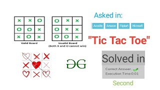 Tic Tac Toe Problem in geeksforgeeks [upl. by Angi]