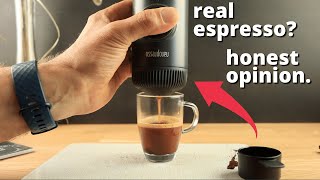 Wacaco Nanopresso Portable Espresso Maker Review [upl. by Aysab802]