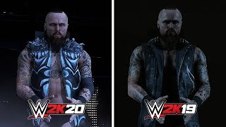 WWE 2K20 vs WWE 2K19 Aleister Black Entrance Comparison Official Entrance [upl. by Hulda]