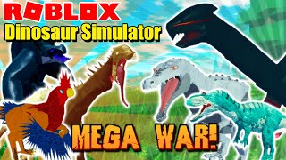 Roblox Dinosaur Simulator  MEGA War Against Loggers [upl. by Ytsim625]