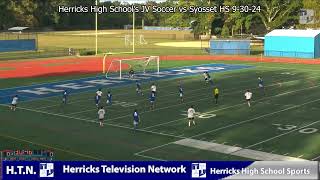 Herricks High Schools Boys JV Soccer vs Syosset HS 93024 [upl. by Sanburn338]