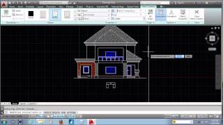 AutoCAD Tutorial House Design Elevation [upl. by Vivienne]