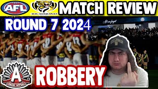 ANZAC EVE ROBBERY AFL Richmond vs Melbourne  Round 7 2024  Match Review [upl. by Hynda]