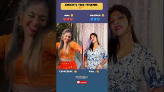 🤩✨AKKA ❤️ 🆚 THANGACHI 💙 Meenatchi Meenatchi  tamil songtiktoktamil360 shorts chandhini nila [upl. by Cleon]