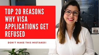 TOP 20 REASONS WHY VISA APPLICATIONS GET REFUSED [upl. by Seafowl830]