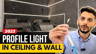 how to install led light strips on wall  profile light in wall by houmeindia [upl. by Yhtomot135]