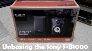 Unboxing the Sony SB1000 Bookshelf Speakers [upl. by Ahsiret470]