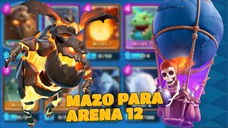 MAZO DE SABUESO DE LAVA Y GLOBO PARA ARENA 12  Clash Royale 2021 lavaloon [upl. by Ydnem483]