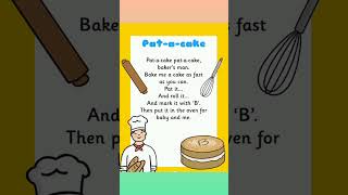 Pat A Cake Pat a Cake bakers man englishrhymes [upl. by Nosaes]