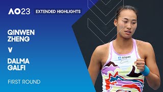 Qinwen Zheng v Dalma Galfi Highlights  Australian Open 2023 First Round [upl. by Konyn]