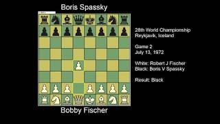 Bobby Fischer vs Boris Spassky Game 2 28th WCC Reykjavik Iceland 1972 [upl. by Acnalb]