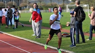 Un joli finish au 1000m  Triathlon BenjaminsMinimes PlessisTrévise 26 mars 2017 [upl. by Rannug]