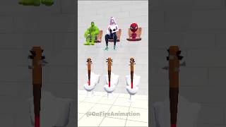 Lil Spidey Vs Hulk Vs Spider Girl Weird Game 😂😂😂 animatedshort spiderman shorts [upl. by Nye925]