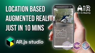 Location Based Augmented Reality Using ARjs  WebAR  ARjs Studio in 10 Minutes [upl. by Elyse]