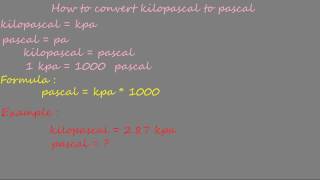 how to convert kilopascal to pascal  pressure converter [upl. by Eicak]