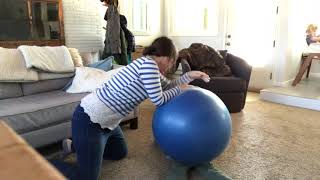 Therapy ball activities for proprioceptive input [upl. by Repsihw]