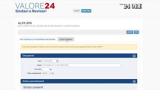 Valore24 Sindaci e Revisori  overview del software per lattività di revisione [upl. by Goldia]