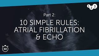 60 Seconds of Echo Teaching Atrial fibrillation amp echo 10 simple rules Part 2 [upl. by Ameluz]