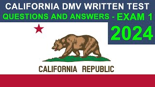 2024 CALIFORNIA DMV WRITTEN TEST – QUESTIONS AND ANSWERS – ENTIRE EXAM 1 [upl. by Anertak]