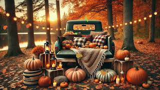 Country Cozy Autumn Truck Retreat  Relaxing Fall Ambiance with Country Tunes [upl. by Ardnosal49]