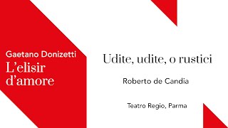 Donizetti Lelisir damore Udite udite o rustici  EXCERPT [upl. by Gerc964]