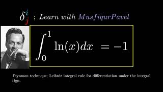 Integral from 0 to 1 of lnx dx with Feynmans trick [upl. by Humfrid]