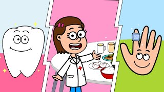 Brush Your Teeth  Eat Healthy  Boo Boo  healthyhabits  kindergarten learning videos [upl. by Jocelyn]