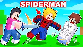 I Secretly Cheated As SPIDERMAN Roblox Bedwars [upl. by Seka980]