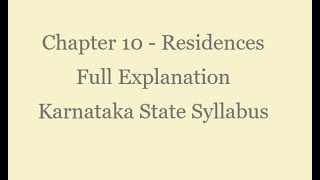 Residences  Our shelter  Chapter 10  5th standard Science EVS  Karnataka State Syllabus [upl. by Guthrey]