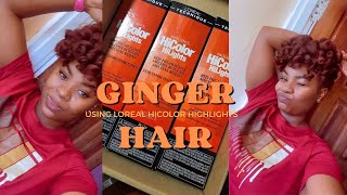 Dyeing My Natural Hair Ginger WITHOUT Bleach 🍁🍂 [upl. by Aisyram]