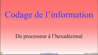 Conversions binaire et décimal ou hexadécimal et décimal [upl. by Leanard]