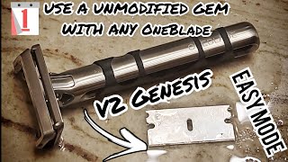 USE A GEM with ANY ONEBLADE RAZOR  0 EFFORT HACK  IN 4K [upl. by Belamy]