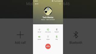 SAMSUNG GALAXY ANDROID 7 INCOMING CALL [upl. by Lek199]