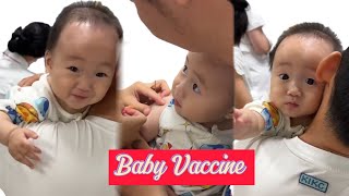 Baby Vaccine action at hospital 🏥 and funny 😂 baby love cute family babygirl happy funny [upl. by Aneez]